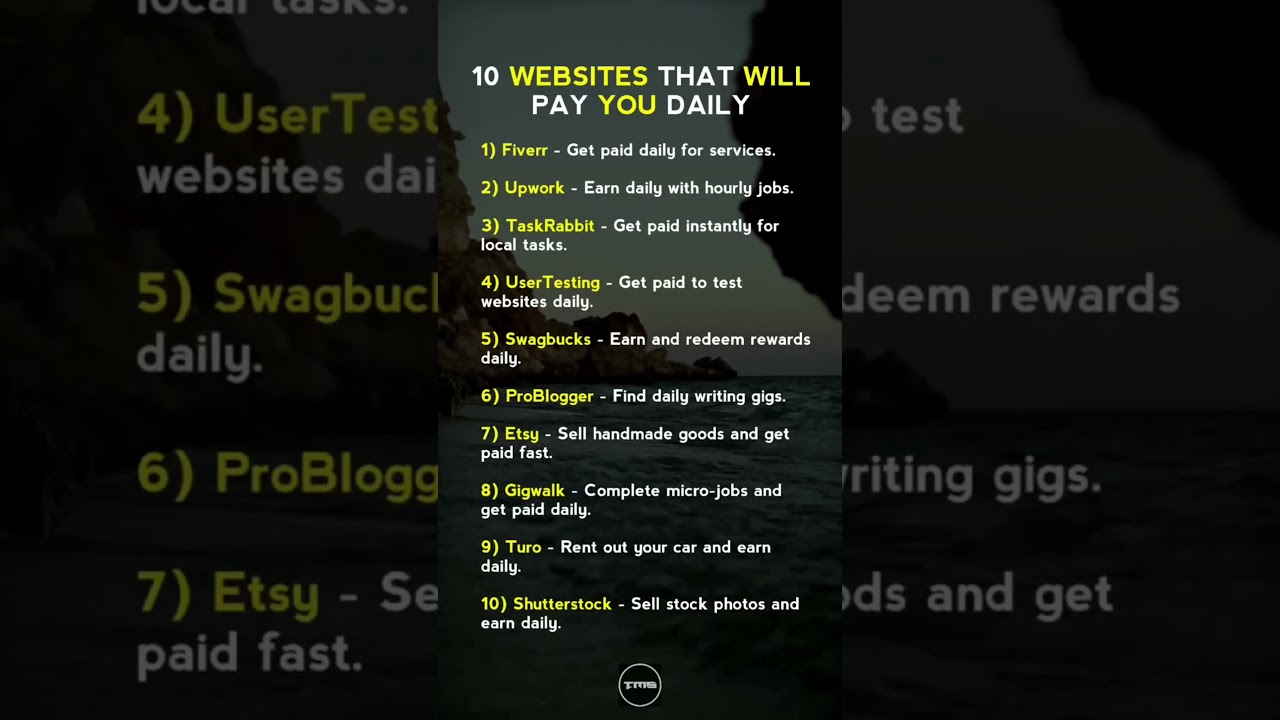 10 Websites That Pay You Daily (Make Money Online Fast in 2025!)  #workfromanywhere #onlineincome