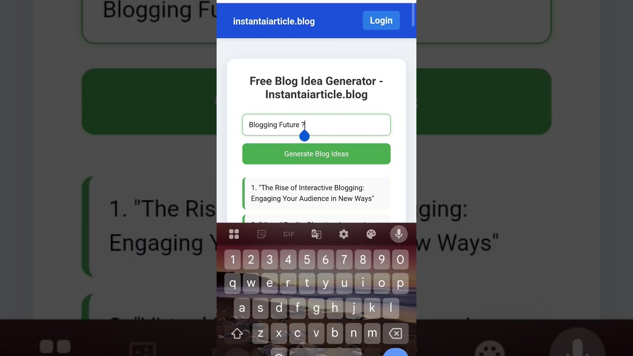 Free Blogging Post Ideas Generate in 2025 #seoarticle #aicontent #instantaiarticle.blog