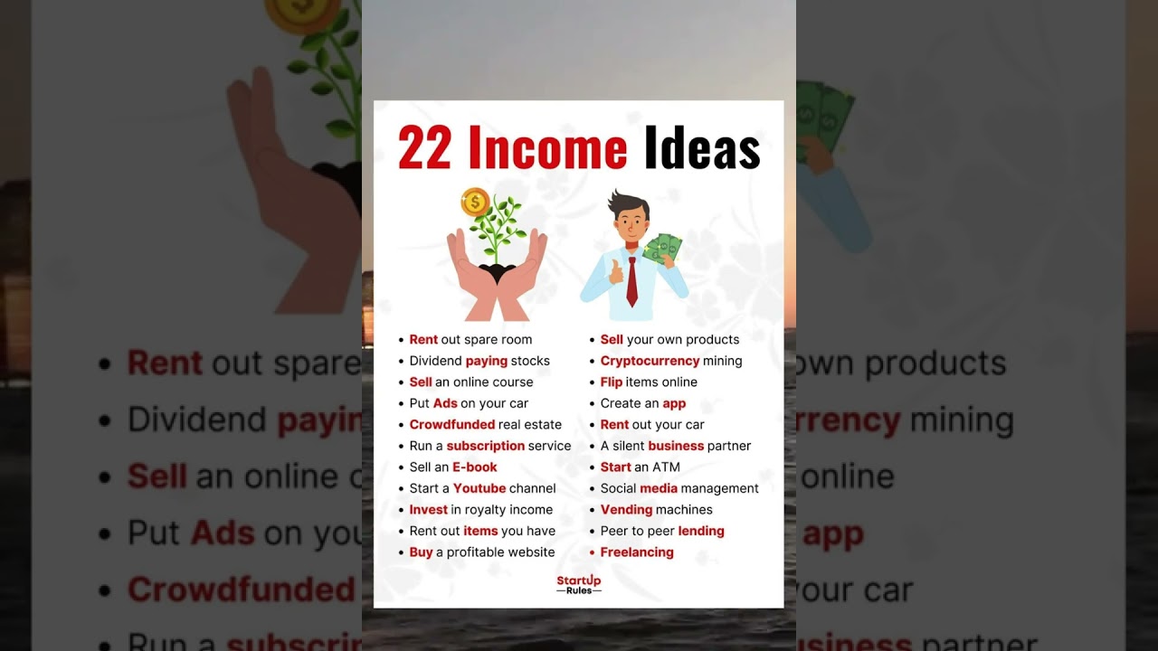 22 Income Ideas side hustles To Make Money