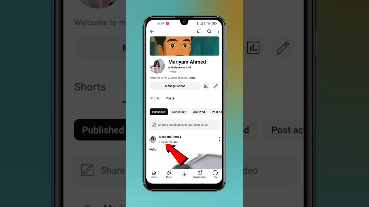 YouTube Channel Mein Photo Kaise Post Karen | How To Post Image On YouTube Channel #shorts